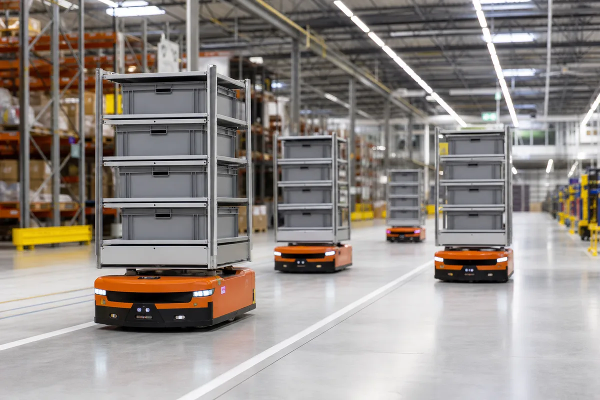 Robotisation des entrepôts : AGV, AMR et vraies limites